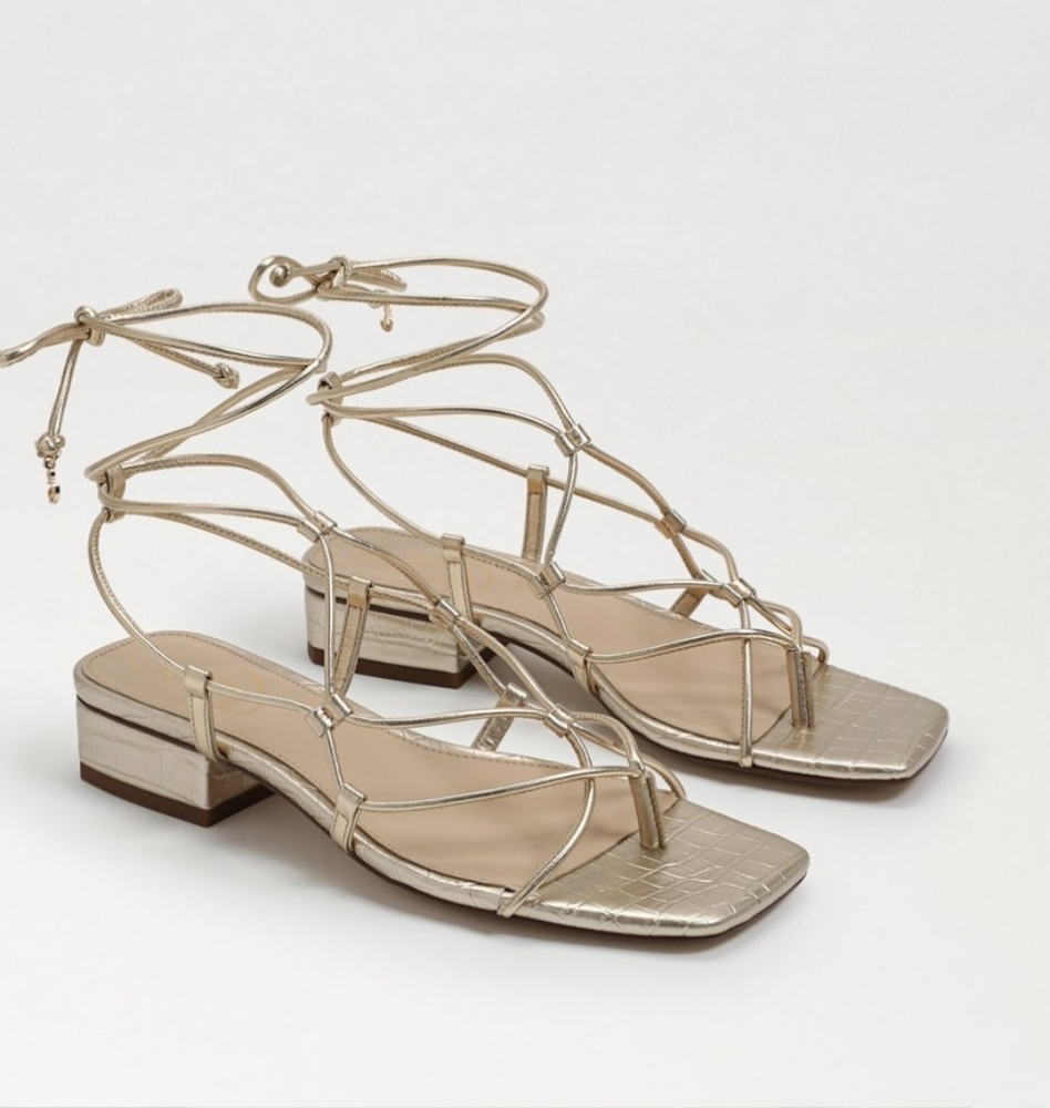 Sam Edelman Gold Minimalist Sandals